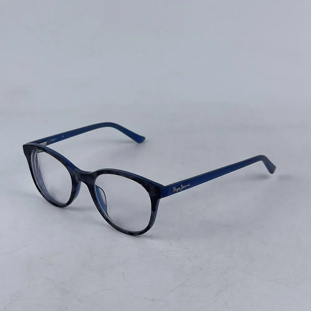 Pepe Gecko PJ 3285 Women Eyeglasses Frame Black Blue Plastic Full‎ Rim 48-19-140
